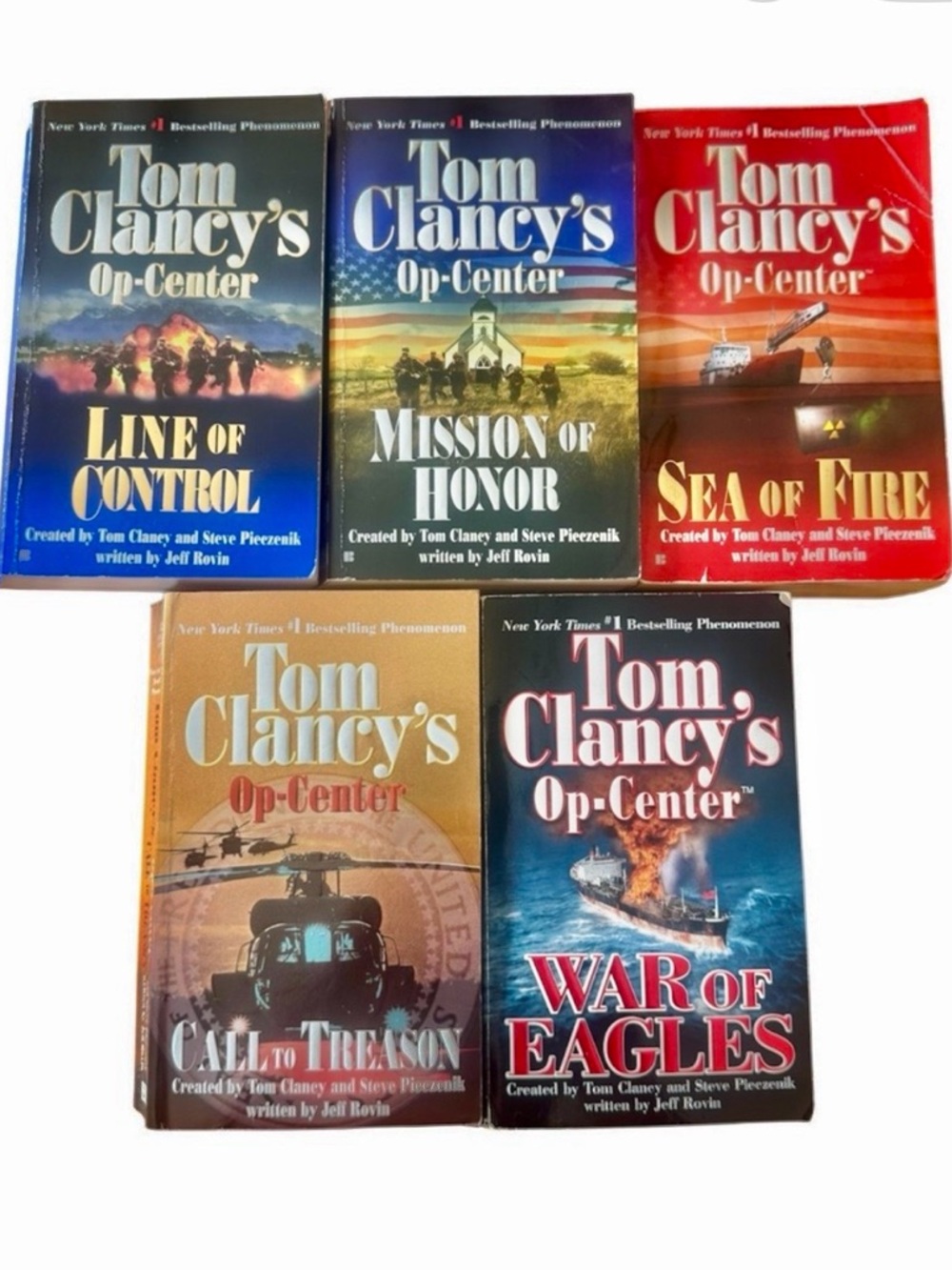 Tom Clancy Op-Center Book Lot 5 Paperbacks 8-12 Sequential Thriller - Picture 7 of 7